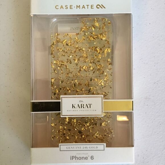Case Mate iPhone 6 Karat Gold Phone Case (J) - Picture 1 of 5